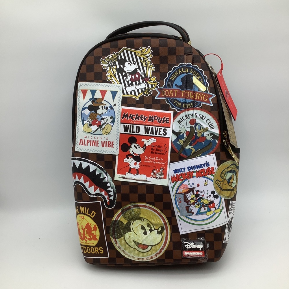 Sprayground x Disney Mickey Mouse Special Edition Checkered Backpack NWT